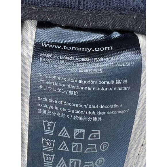 Tommy Hilfiger Pants Womens 8 Blue Straight Leg Button Fly Stretch Flat Front - Picture 8 of 10
